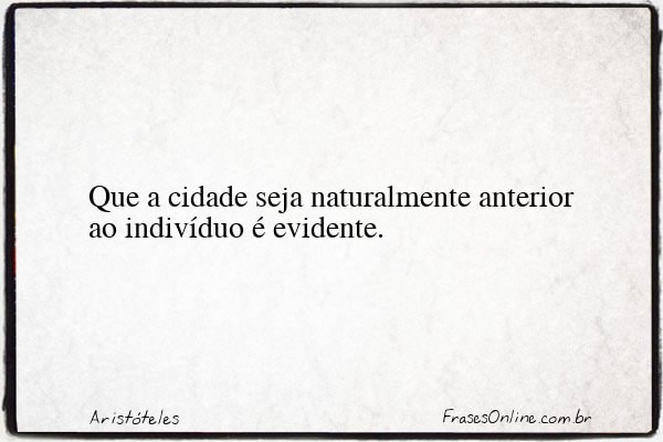 Frase de Aristóteles