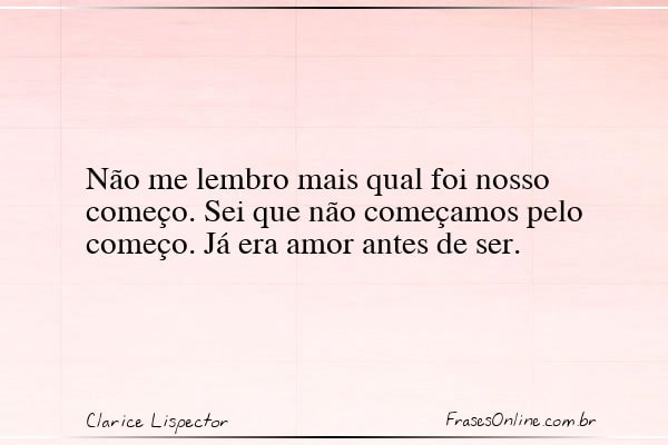 Frase de Clarice Lispector