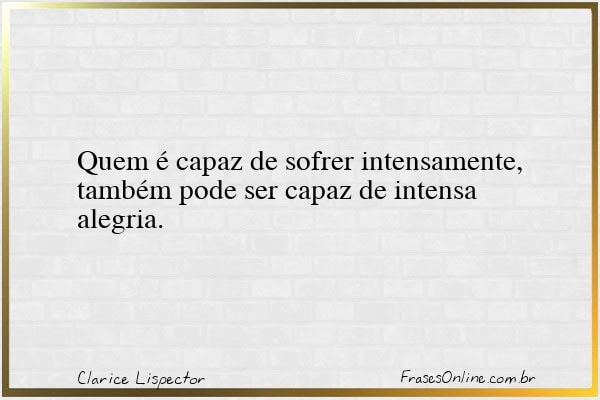 Frase de Clarice Lispector