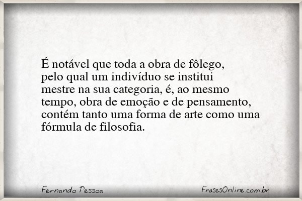 Frase de Fernando Pessoa