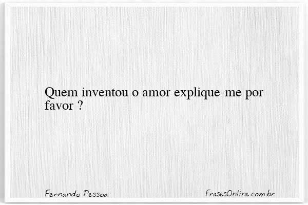 Frase de Fernando Pessoa