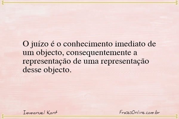 Frase de Immanuel Kant