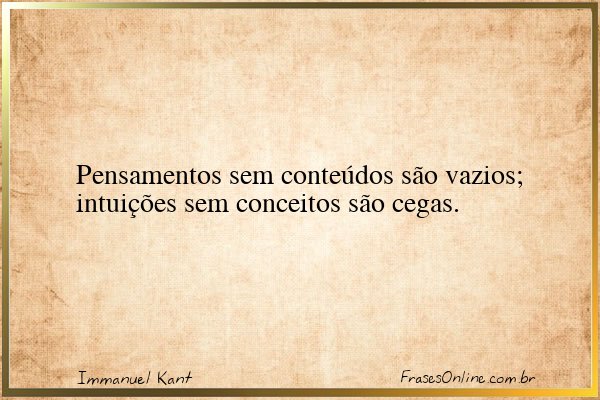 Frase de Immanuel Kant