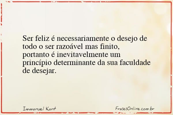 Frase de Immanuel Kant