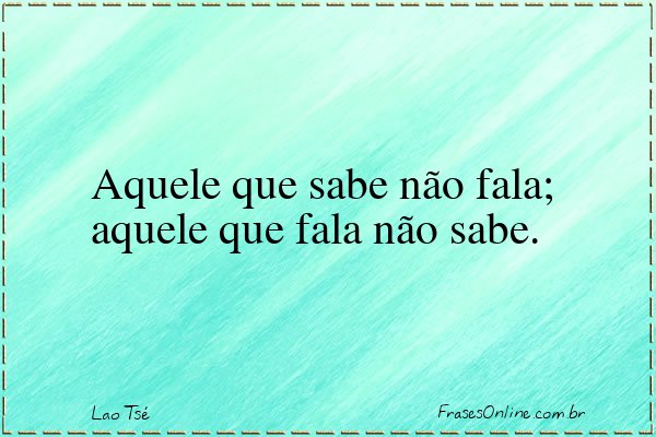 Frase de Lao Tsé