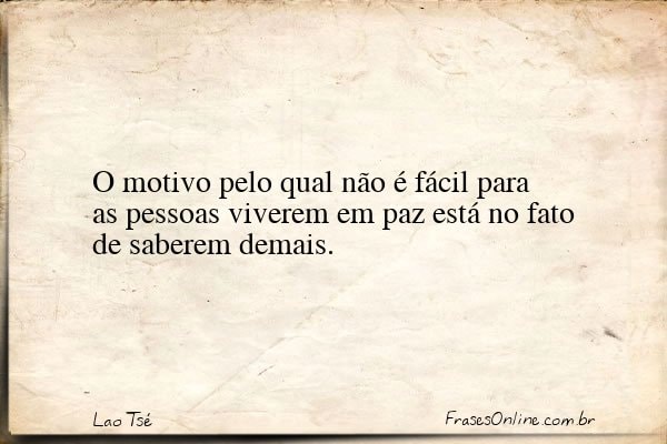 Frase de Lao Tsé