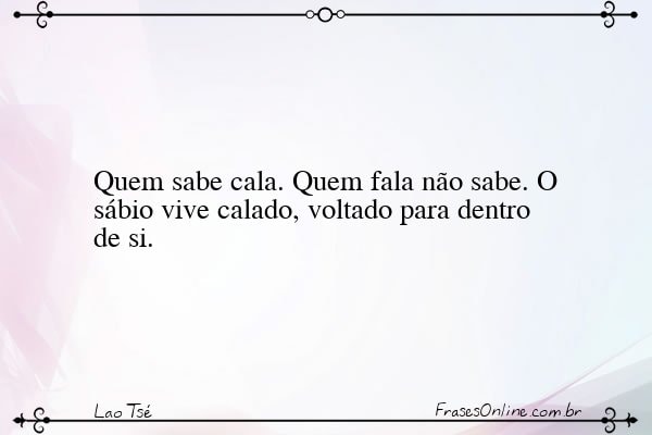 Frase de Lao Tsé