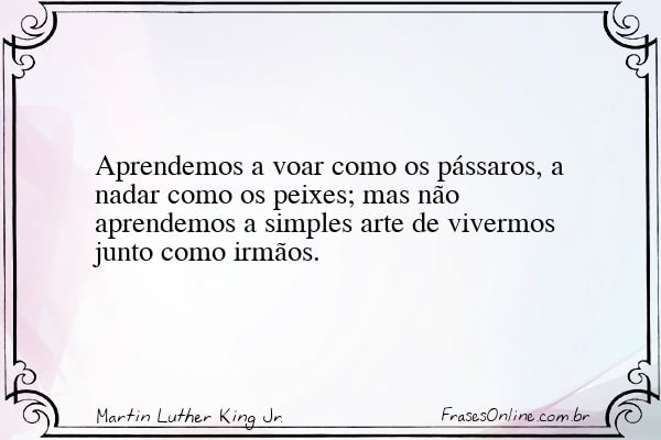 Frase de Martin Luther King Jr.