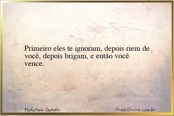 Frase de Mahatma Gandhi