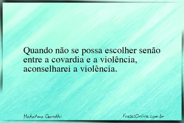 Frase de Mahatma Gandhi