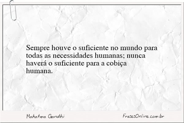 Frase de Mahatma Gandhi