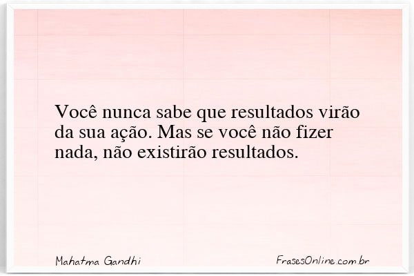 Frase de Mahatma Gandhi