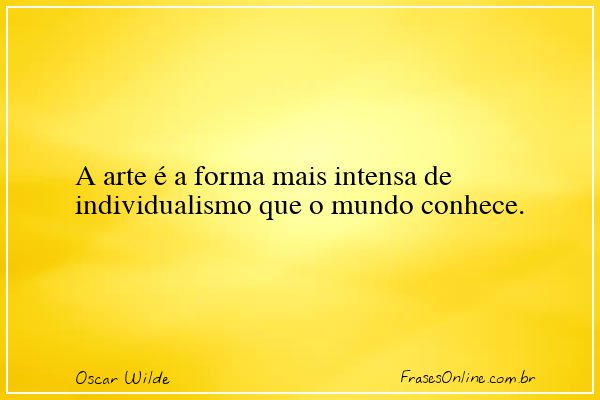 Frase de Oscar Wilde