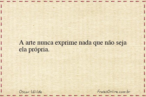 Frase de Oscar Wilde