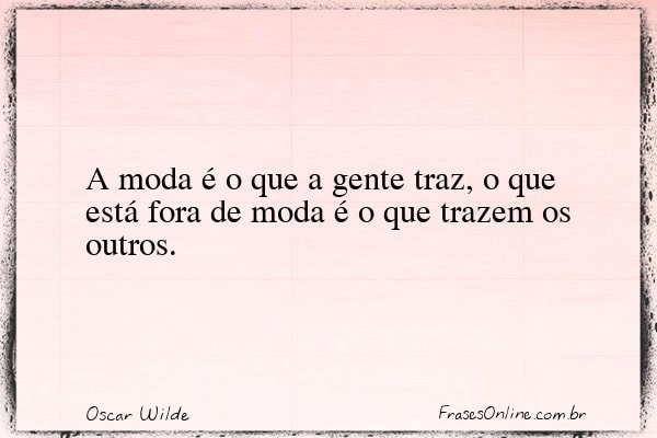 Frase de Oscar Wilde