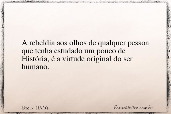 Frase de Oscar Wilde