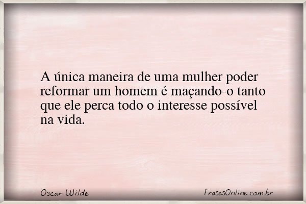 Frase de Oscar Wilde