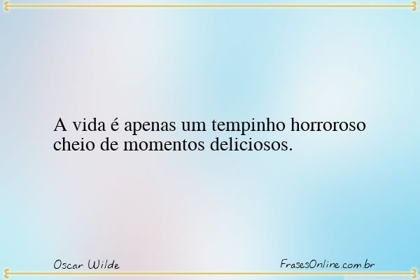 Frase de Oscar Wilde