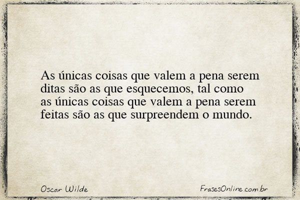 Frase de Oscar Wilde