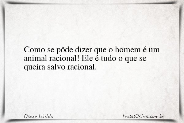 Frase de Oscar Wilde