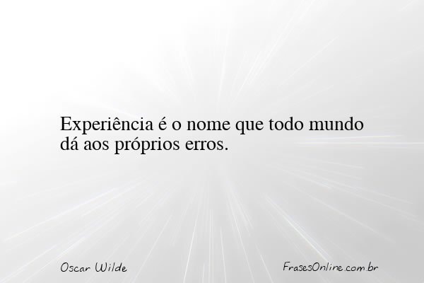 Frase de Oscar Wilde