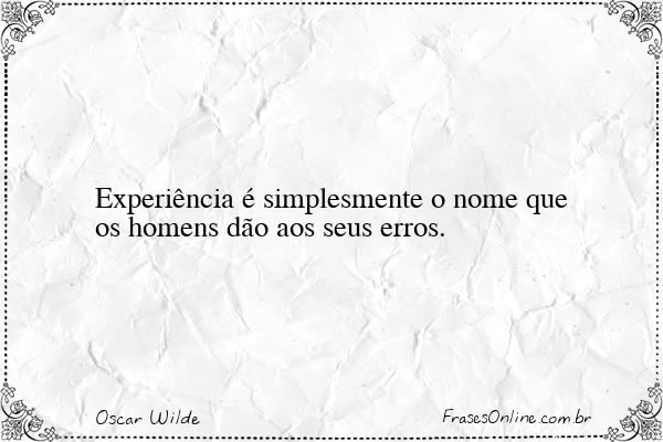 Frase de Oscar Wilde