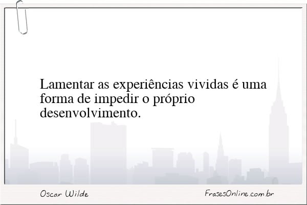 Frase de Oscar Wilde