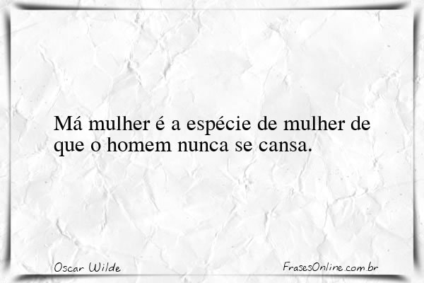 Frase de Oscar Wilde