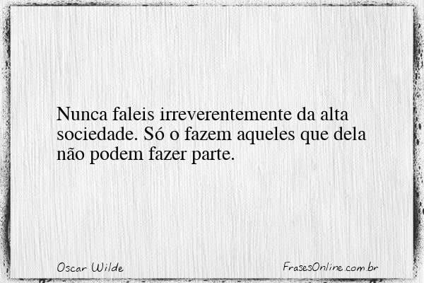 Frase de Oscar Wilde