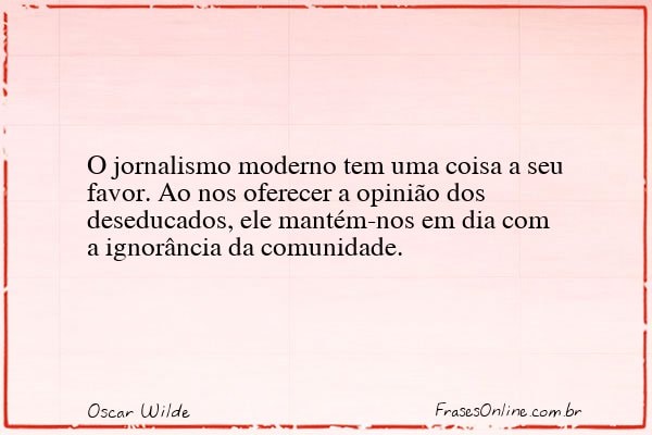 Frase de Oscar Wilde