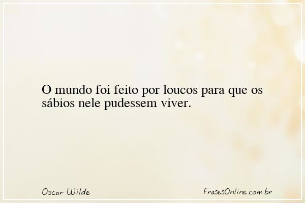 Frase de Oscar Wilde