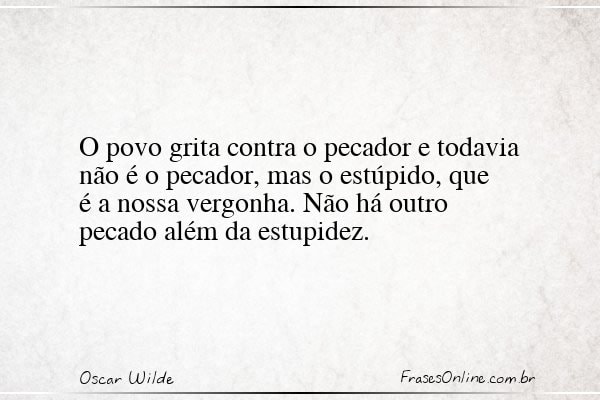 Frase de Oscar Wilde