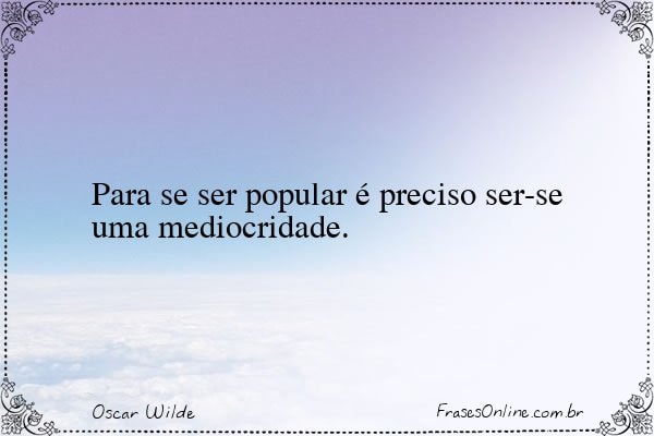 Frase de Oscar Wilde