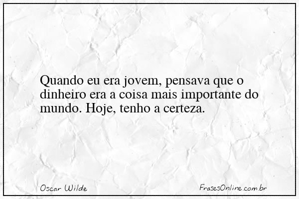 Frase de Oscar Wilde