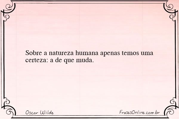 Frase de Oscar Wilde