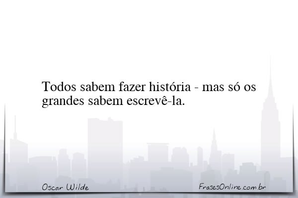 Frase de Oscar Wilde