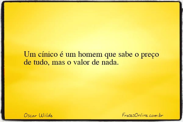 Frase de Oscar Wilde