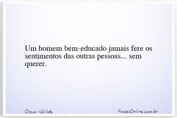 Frase de Oscar Wilde