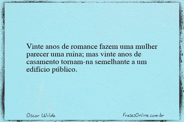 Frase de Oscar Wilde