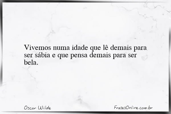 Frase de Oscar Wilde