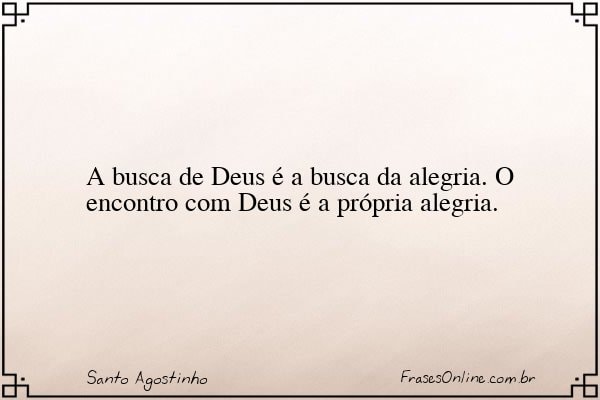 Frase de Santo Agostinho