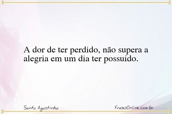 Frase de Santo Agostinho