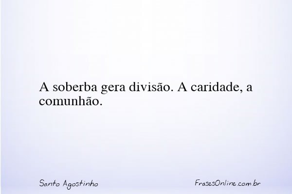 Frase de Santo Agostinho