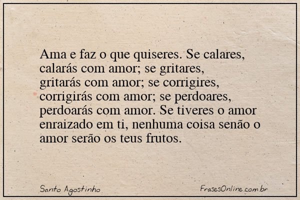 Frase de Santo Agostinho