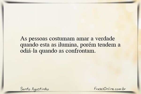 Frase de Santo Agostinho