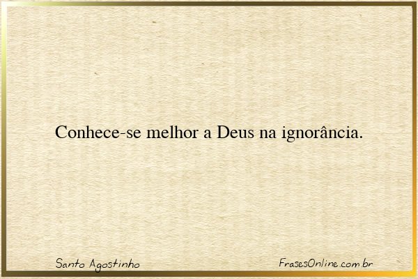 Frase de Santo Agostinho