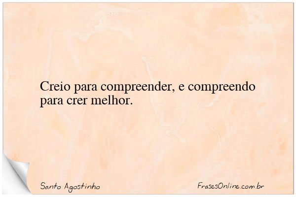 Frase de Santo Agostinho