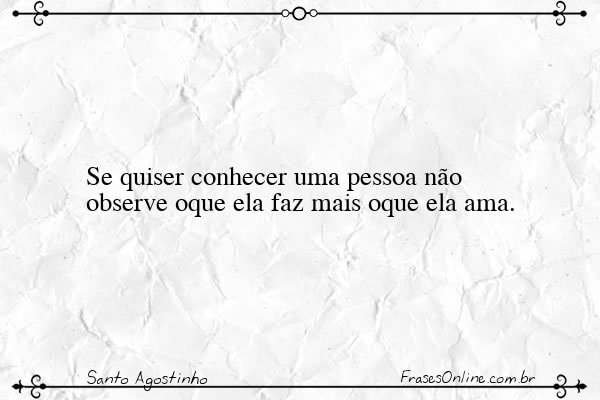 Frase de Santo Agostinho