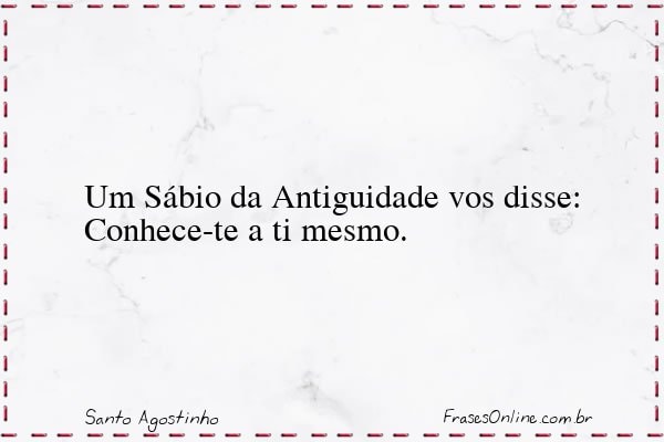 Frase de Santo Agostinho