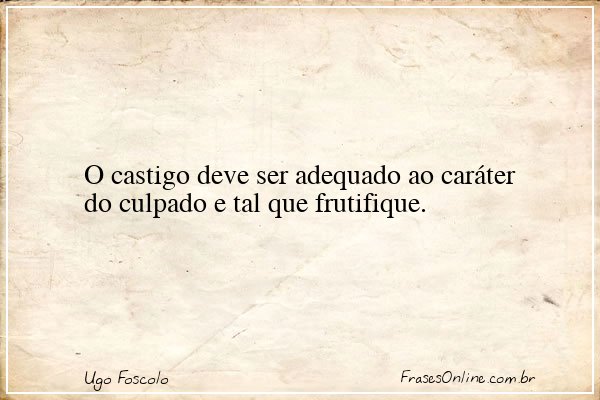 Frase de Ugo Foscolo